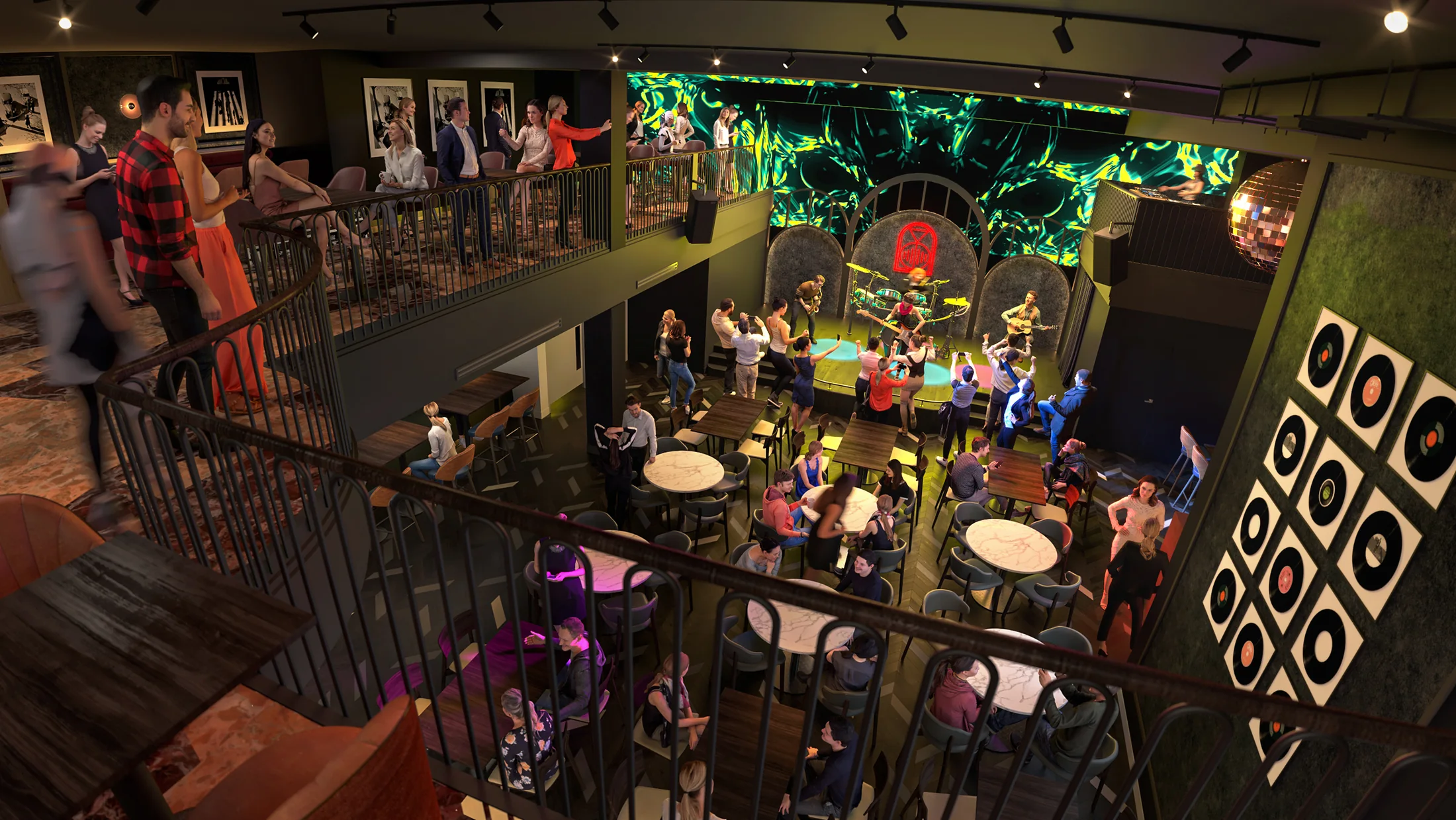 Amazing Grace hospitality interior 3D visualisation by Satori Design Studio