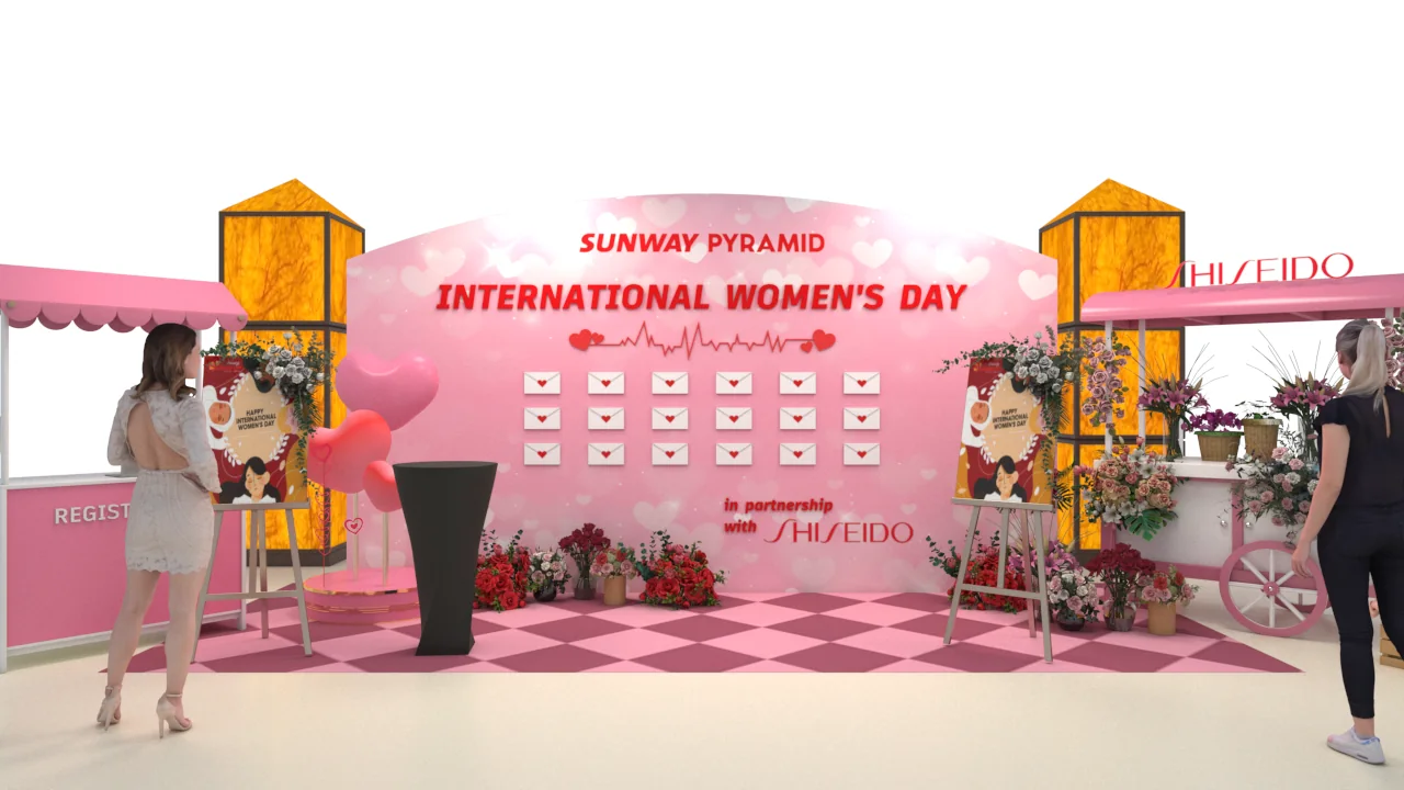Sunway Pyramid Women’s Day event activation design by Satori Design Studio