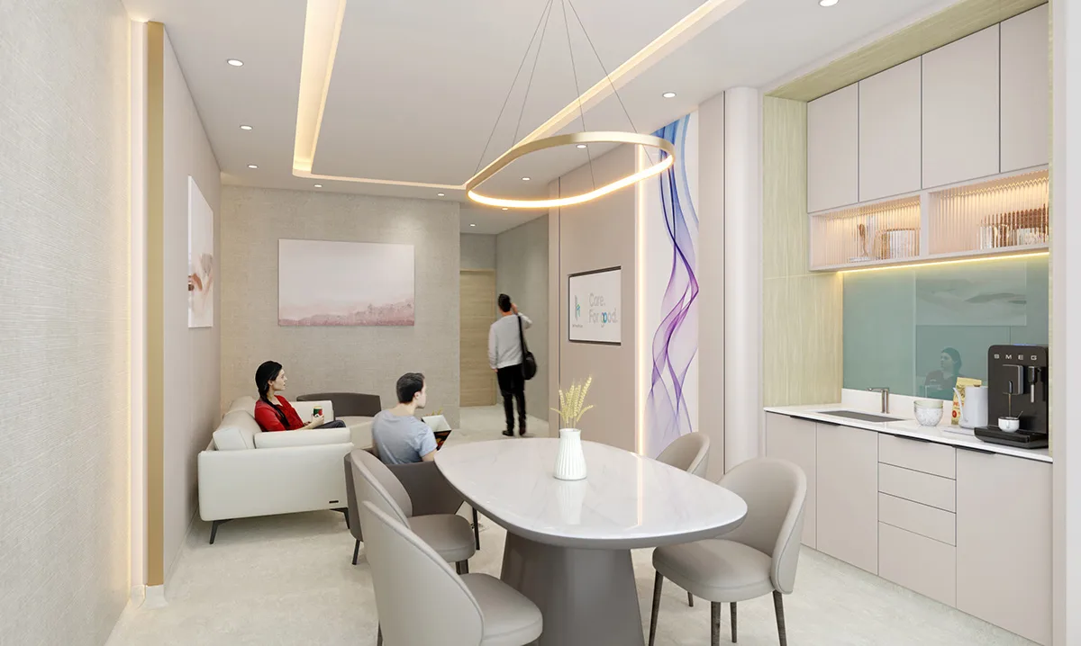 3D visualization of a VIP hospital room in Penang, featuring a luxurious and patient-friendly design.
